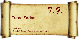 Tusa Fodor névjegykártya